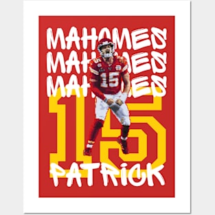 Mahomes chiefs pixel art Posters and Art